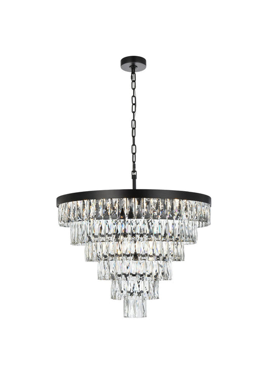Elegant Lighting - 1060D27BK - 13 Light Chandelier - Josephine - Black