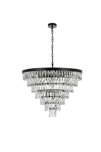 Josephine 25 Light Chandelier Black