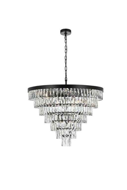 Elegant Lighting - 1060D32BK - 25 Light Chandelier - Josephine - Black