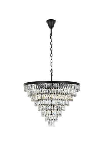 Josephine 29 Light Chandelier Black