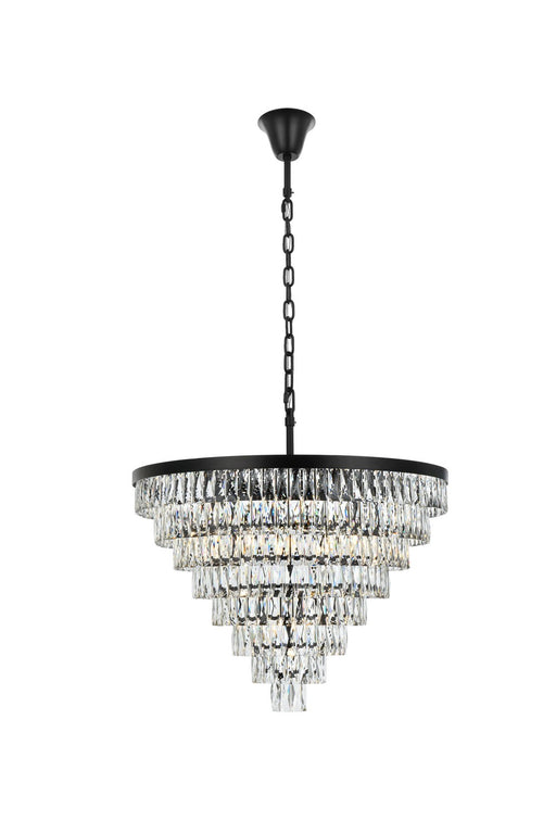 Elegant Lighting - 1060D36BK - 29 Light Chandelier - Josephine - Black