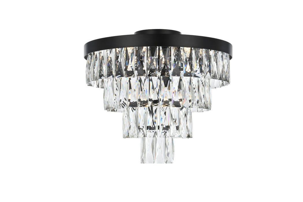 Elegant Lighting - 1060F18BK - Six Light Flush Mount - Josephine - Black