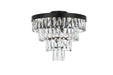 Elegant Lighting - 1060F18BK - Six Light Flush Mount - Josephine - Black