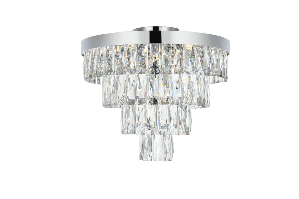 Elegant Lighting - 1060F18C - Six Light Flush Mount - Josephine - Chrome