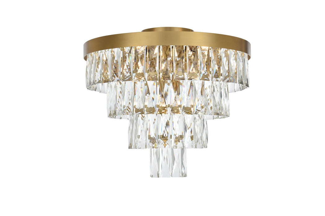Elegant Lighting - 1060F18SG - Six Light Flush Mount - Josephine - Satin Gold