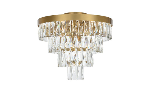 Josephine Six Light Flush Mount Satin Gold