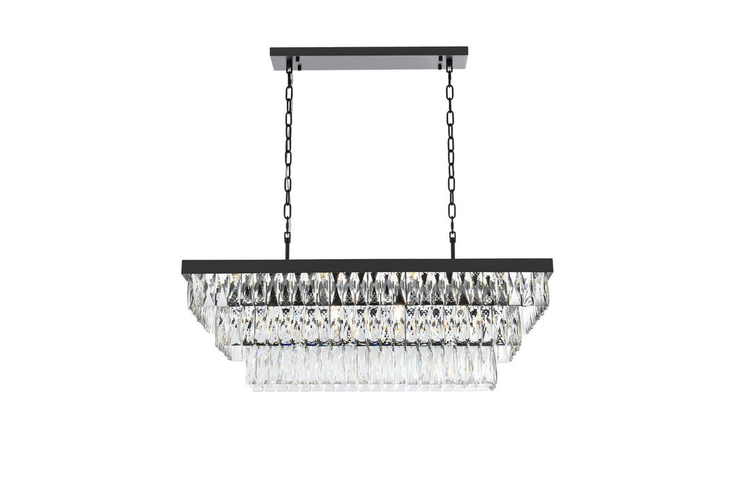 Elegant Lighting - 1060G36BK - 12 Light Chandelier - Josephine - Black