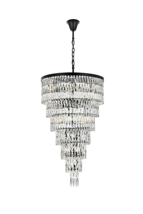 Elegant Lighting - 1060SR32BK - 41 Light Chandelier - Josephine - Black