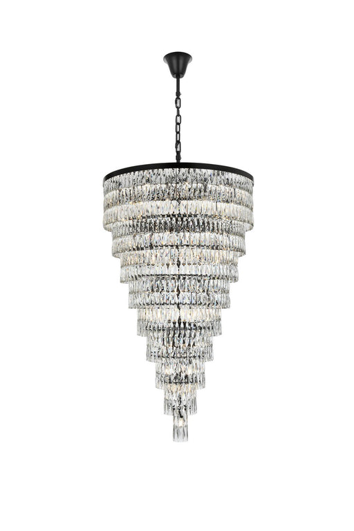 Elegant Lighting - 1060SR41BK - 61 Light Chandelier - Josephine - Black