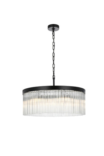 Harlow Six Light Chandelier Black