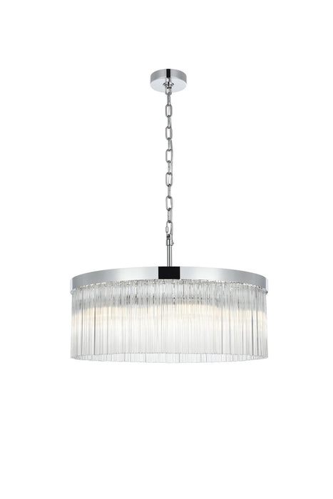 Elegant Lighting - 1070D24C - Six Light Chandelier - Harlow - Chrome