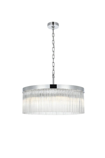 Harlow Six Light Chandelier Chrome
