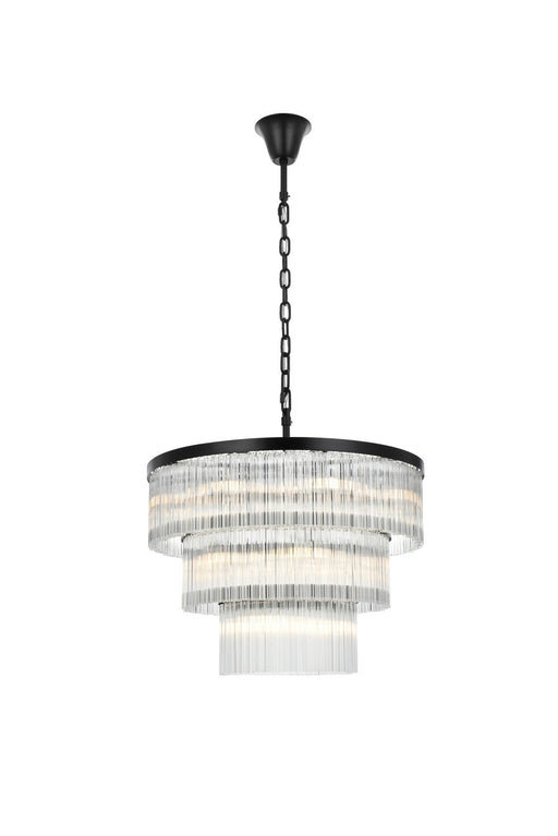 Elegant Lighting - 1070G32BK - 18 Light Chandelier - Harlow - Black