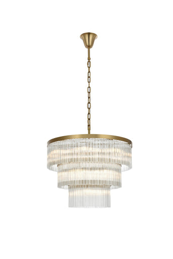 Harlow 18 Light Chandelier Satin Gold