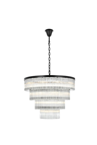 Harlow 28 Light Chandelier Black