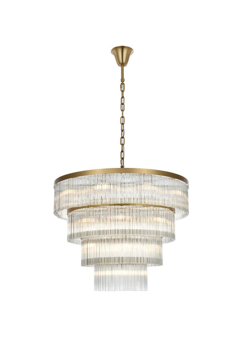Elegant Lighting - 1070G40SG - 28 Light Chandelier - Harlow - Satin Gold