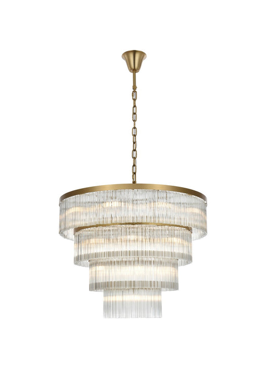 Elegant Lighting - 1070G40SG - 28 Light Chandelier - Harlow - Satin Gold
