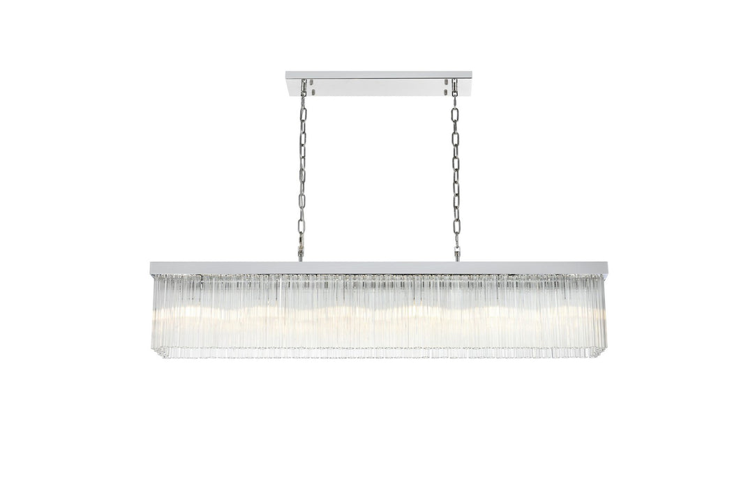 Elegant Lighting - 1070G49C - Six Light Chandelier - Harlow - Chrome