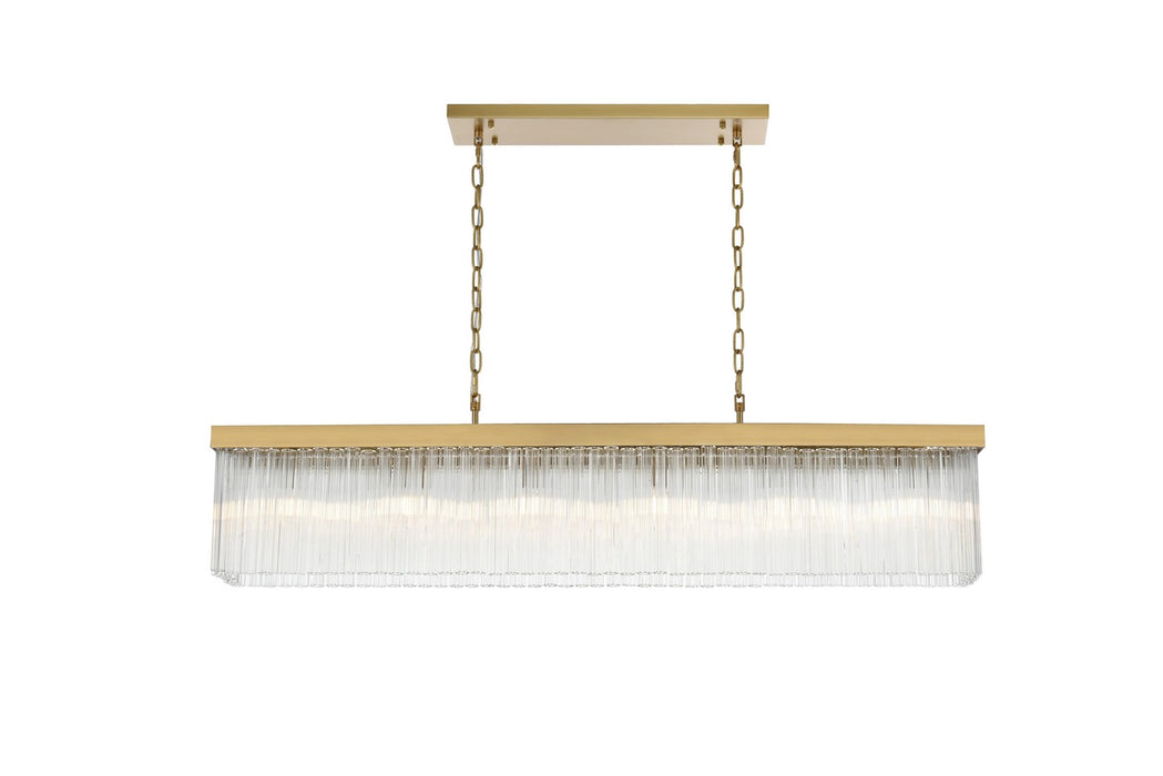 Elegant Lighting - 1070G49SG - Six Light Chandelier - Harlow - Satin Gold