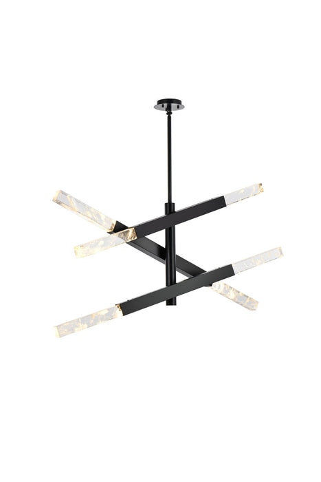 Elegant Lighting - 2085L3BK - Six Light Pendant - Ari - Black