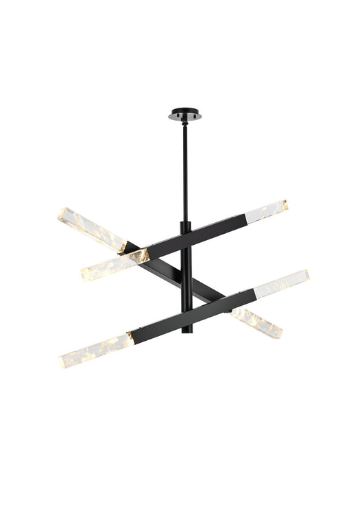 Elegant Lighting - 2085L3BK - Six Light Pendant - Ari - Black