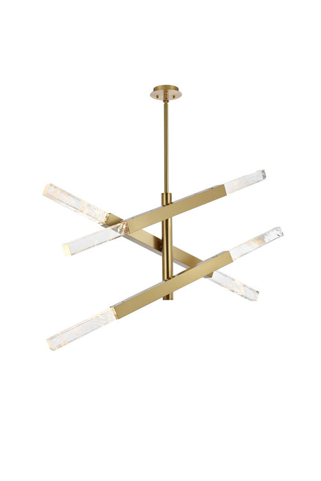 Elegant Lighting - 2085L3SG - Six Light Pendant - Ari - Satin Gold