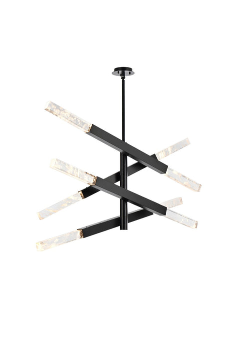 Elegant Lighting - 2085L4BK - Eight Light Pendant - Ari - Black