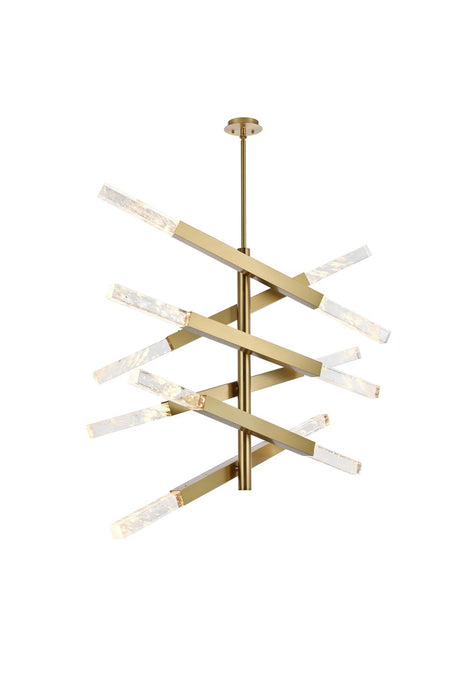 Elegant Lighting - 2085L6SG - 12 Light Pendant - Ari - Satin Gold