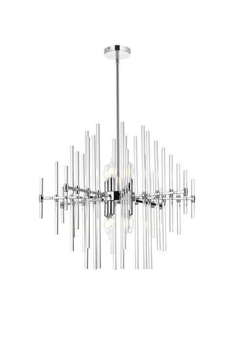 Elegant Lighting - 2502D27C - Eight Light Pendant - Sienna - Chrome