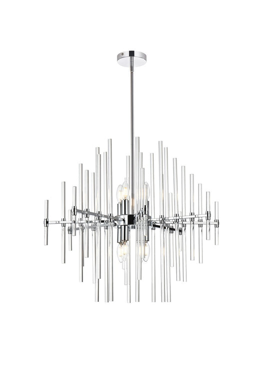 Elegant Lighting - 2502D27C - Eight Light Pendant - Sienna - Chrome