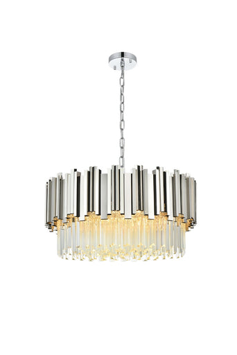 Willow Eight Light Chandelier Chrome