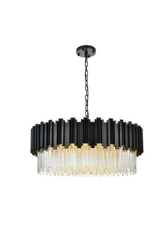 Willow Ten Light Chandelier Black