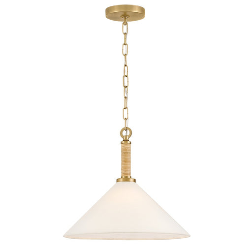 Cove LED Pendant Lacquered Brass