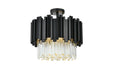 Elegant Lighting - 3400F16BK - Four Light Flush Mount - Willow - Black