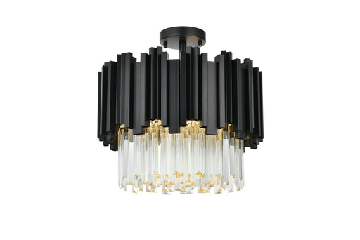 Willow Four Light Flush Mount Black
