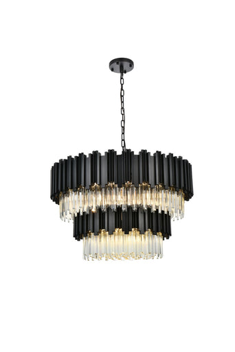 Willow 12 Light Chandelier Black