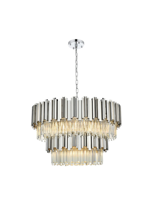 Elegant Lighting - 3400G32C - 12 Light Chandelier - Willow - Chrome