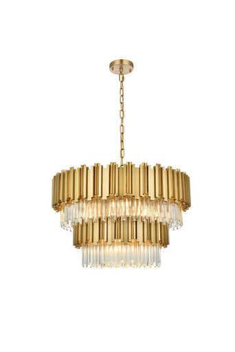 Willow 12 Light Chandelier Satin Gold