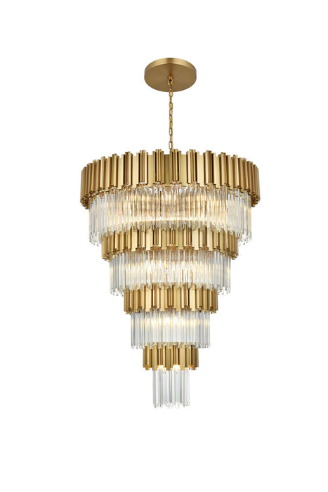 Elegant Lighting - 3400GR40SG - 27 Light Chandelier - Willow - Satin Gold