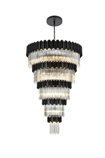 Willow 39 Light Chandelier Black