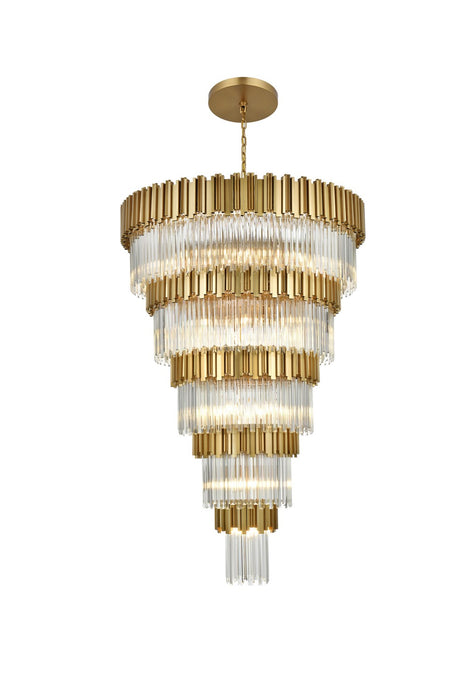 Elegant Lighting - 3400GR48SG - 39 Light Chandelier - Willow - Satin Gold