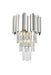 Elegant Lighting - 3400W12C - Three Light Wall Sconce - Willow - Chrome