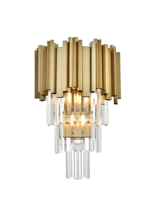 Elegant Lighting - 3400W12SG - Three Light Wall Sconce - Willow - Satin Gold
