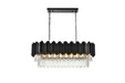 Elegant Lighting - 3401G36BK - Nine Light Chandelier - Willow - Black