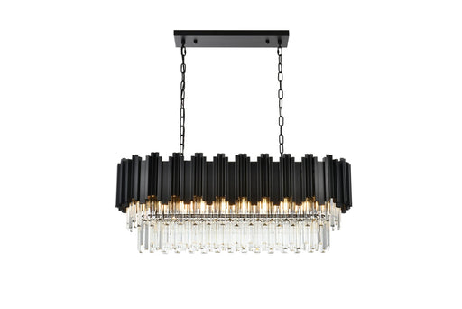 Elegant Lighting - 3401G36BK - Nine Light Chandelier - Willow - Black