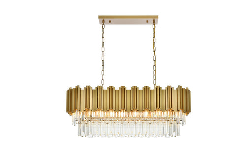 Elegant Lighting - 3401G36SG - Nine Light Chandelier - Willow - Satin Gold