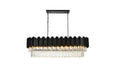 Elegant Lighting - 3401G47BK - 12 Light Chandelier - Willow - Black