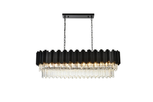 Elegant Lighting - 3401G47BK - 12 Light Chandelier - Willow - Black
