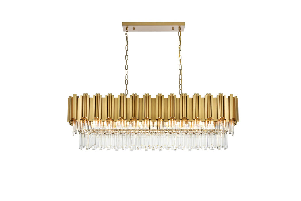 Elegant Lighting - 3401G47SG - 12 Light Chandelier - Willow - Satin Gold