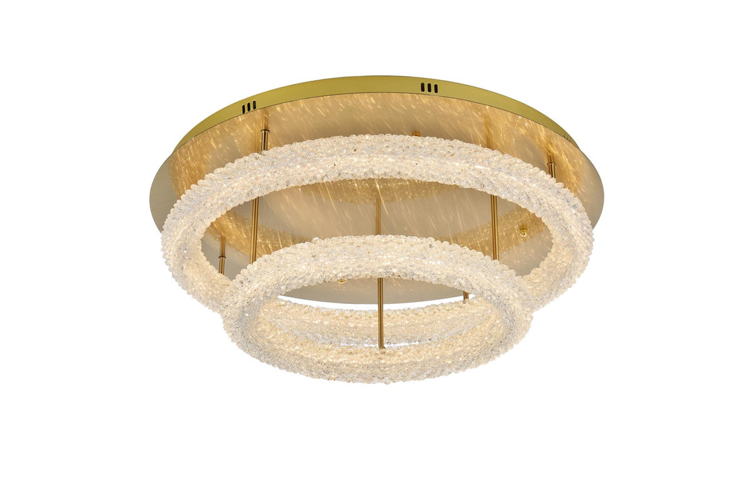 Elegant Lighting - 3800F30L2SG - LED Flush Mount - Bowen - Satin Gold